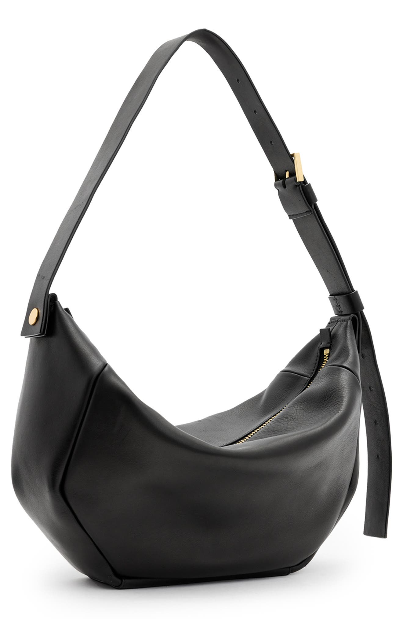 AllSaints Madea Leather Shoulder Bag, Alternate, color, 