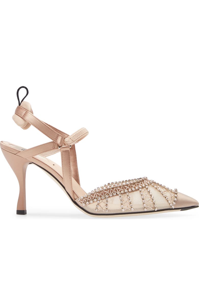 Fendi Colibri Crystal Embellished Slingback Pump, Alternate, color,