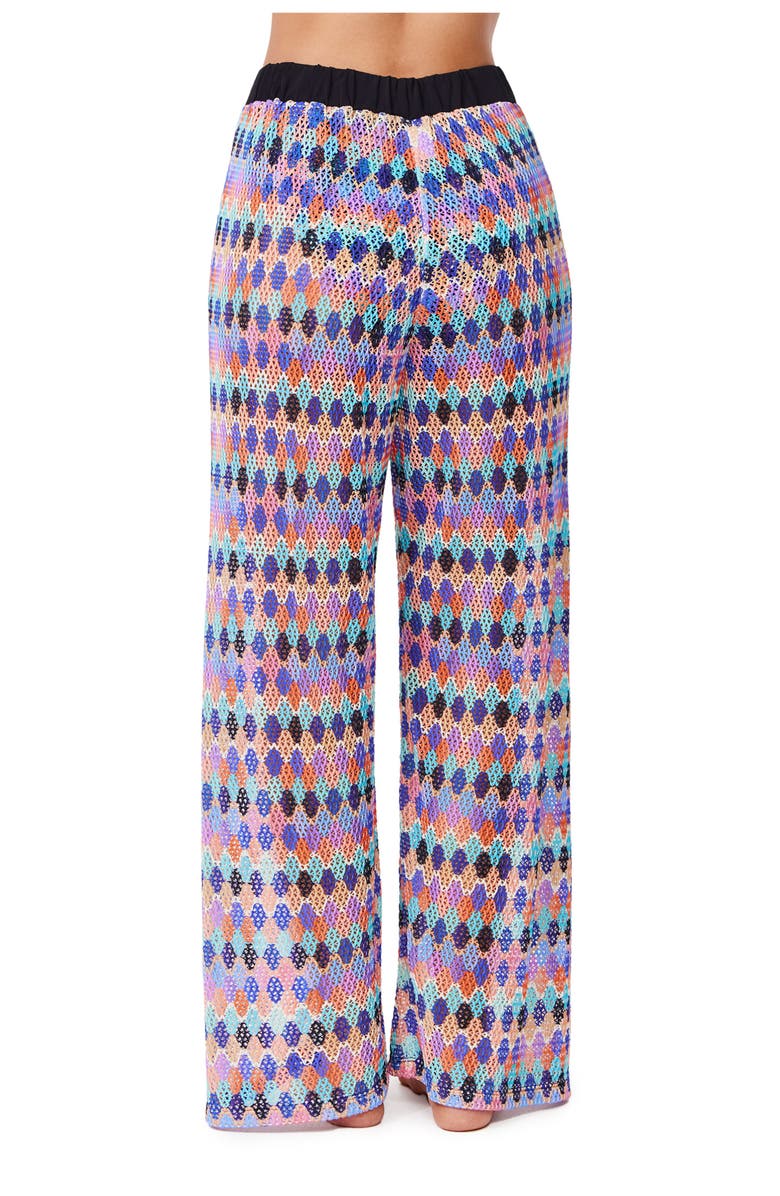 Profile by Gottex Retro Riviera Netted Crochet Beach Pant Cover-Up, Alternate, color, Retro-Riviera-Multi