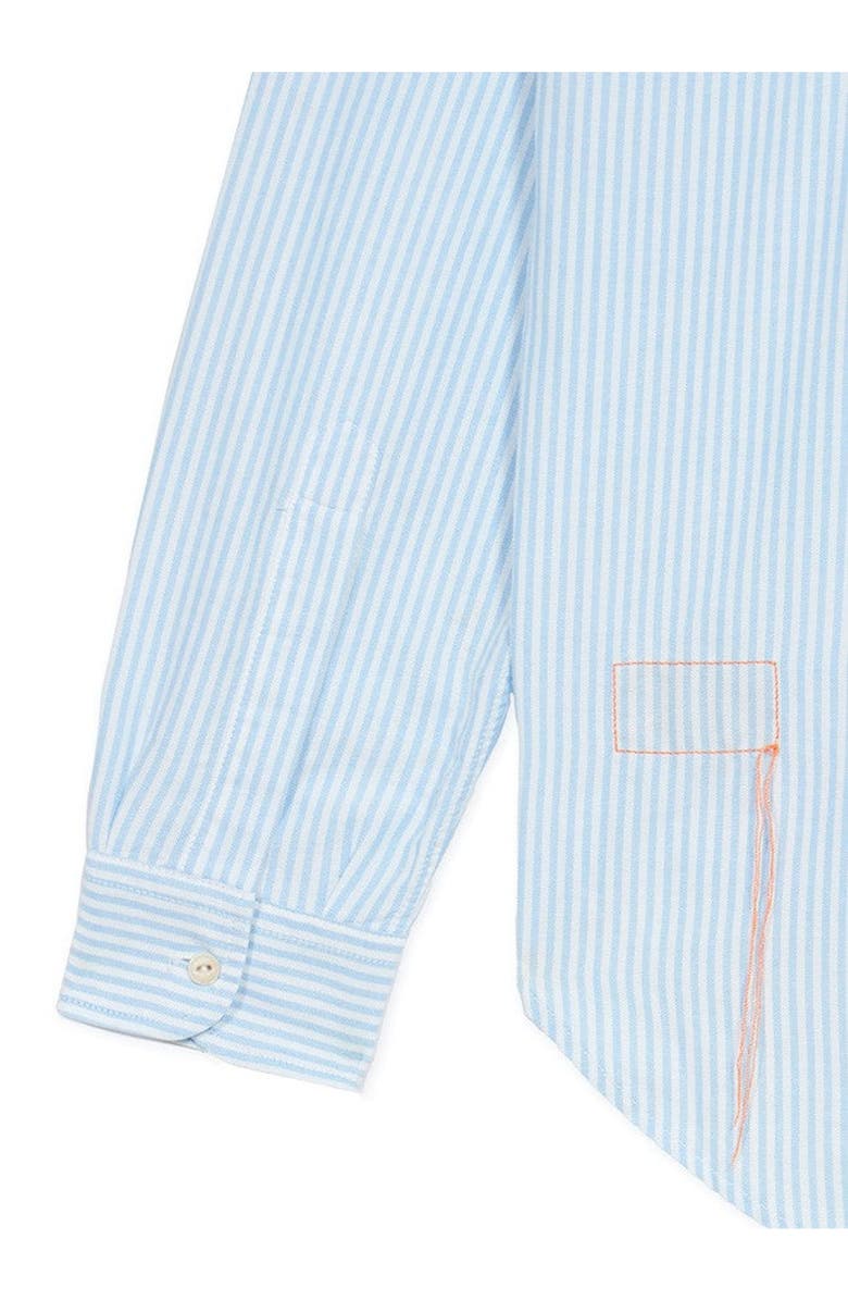 Fortela Woven Striped Patch Pocket Shirt, Alternate, color, Light Blue