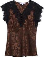 Veronica Beard Pascaline Floral Print Top