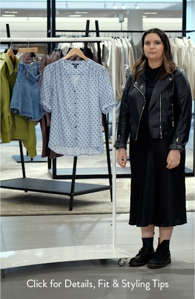 Painted Petals Ivy Modal Button-Up Top, sales video thumbnail