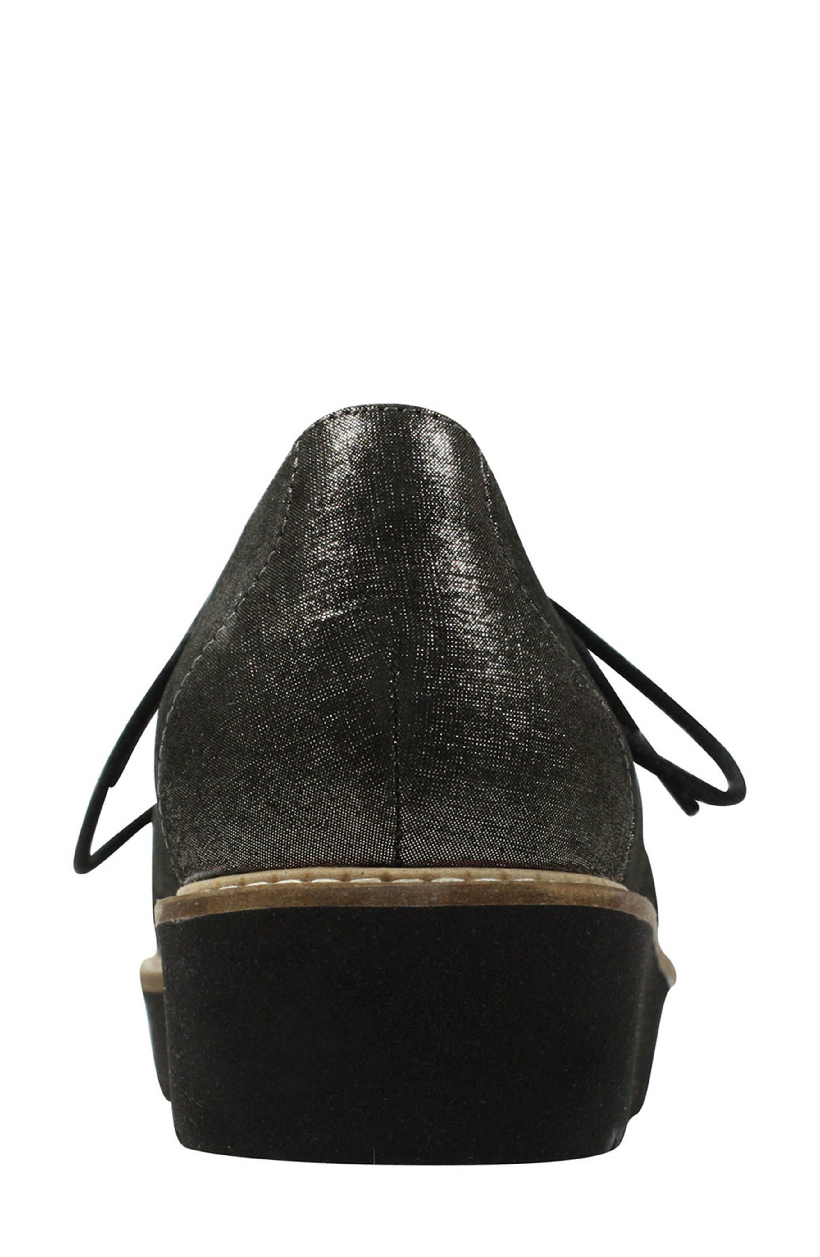 Ximena Loafer, Alternate, color, BLACK METALLIC LEATHER