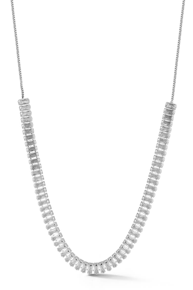 Cubic Zirconia Necklace, Main, color, SILVER
