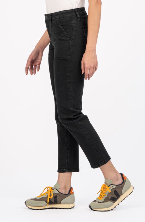 Kut From The Kloth Reese Seamed High Waist Ankle Slim Straight Leg Utility Jeans In Marine