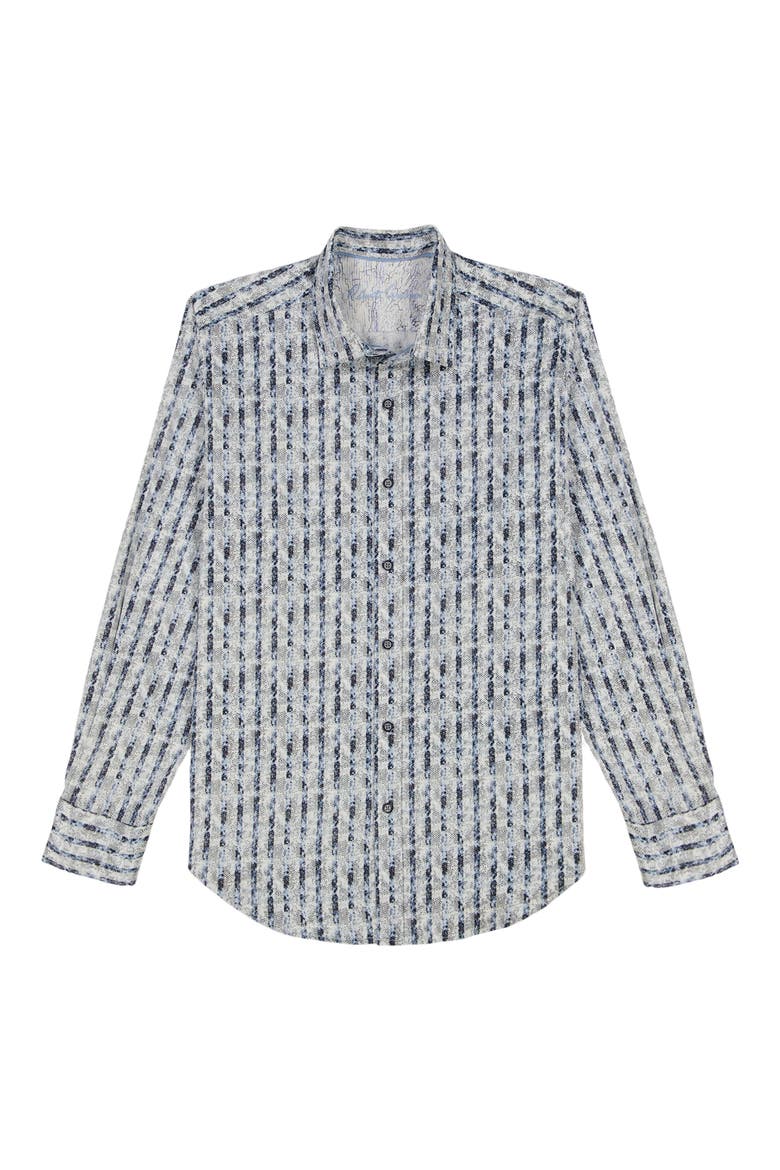 Wooster Stripe Stretch Cotton Button-Up Shirt, Alternate, color, WHITE
