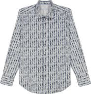 Robert Graham Wooster Stripe Stretch Cotton Button-Up Shirt