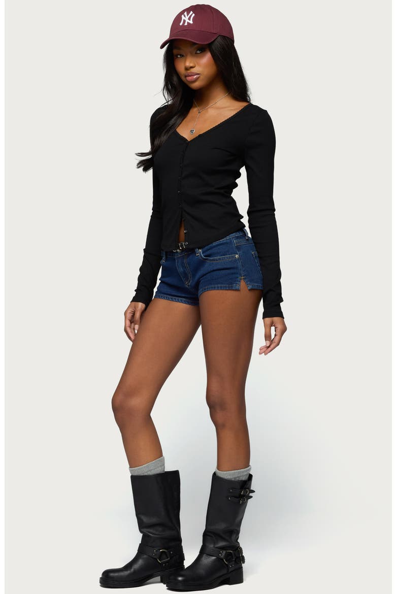 Tanya V-Neck Cardigan, Alternate, color, BLACK