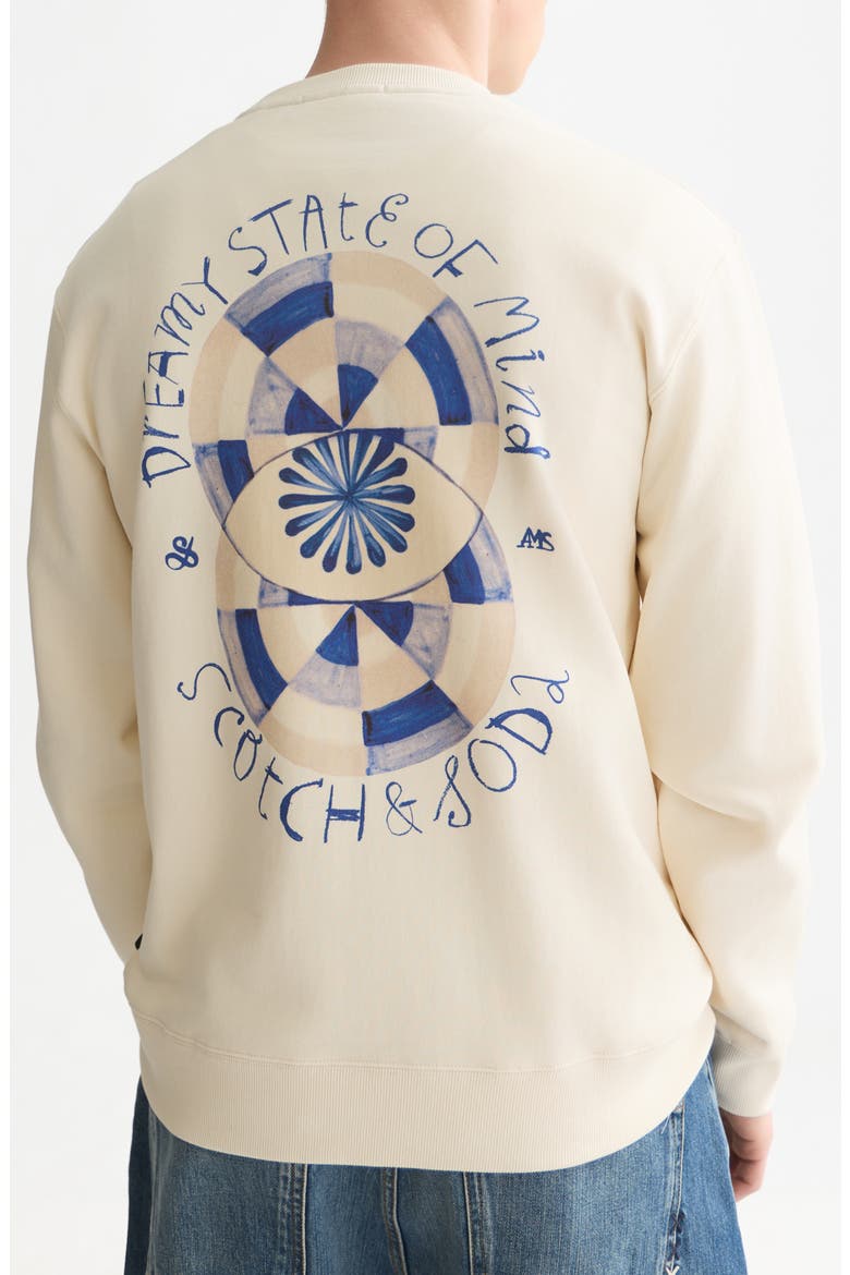 Graphic Crewneck Sweatshirt, Alternate, color, EGGNOG