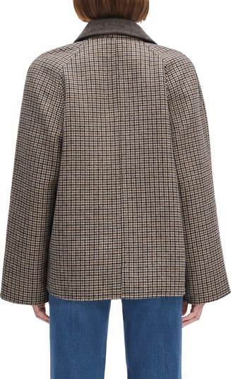 The Cameron Houndstooth Wool Blend Coat