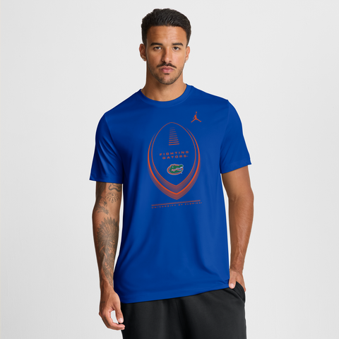 Men's Jordan Brand Royal Florida Gators Primetime Legend Football Icon Dri-FIT T-Shirt