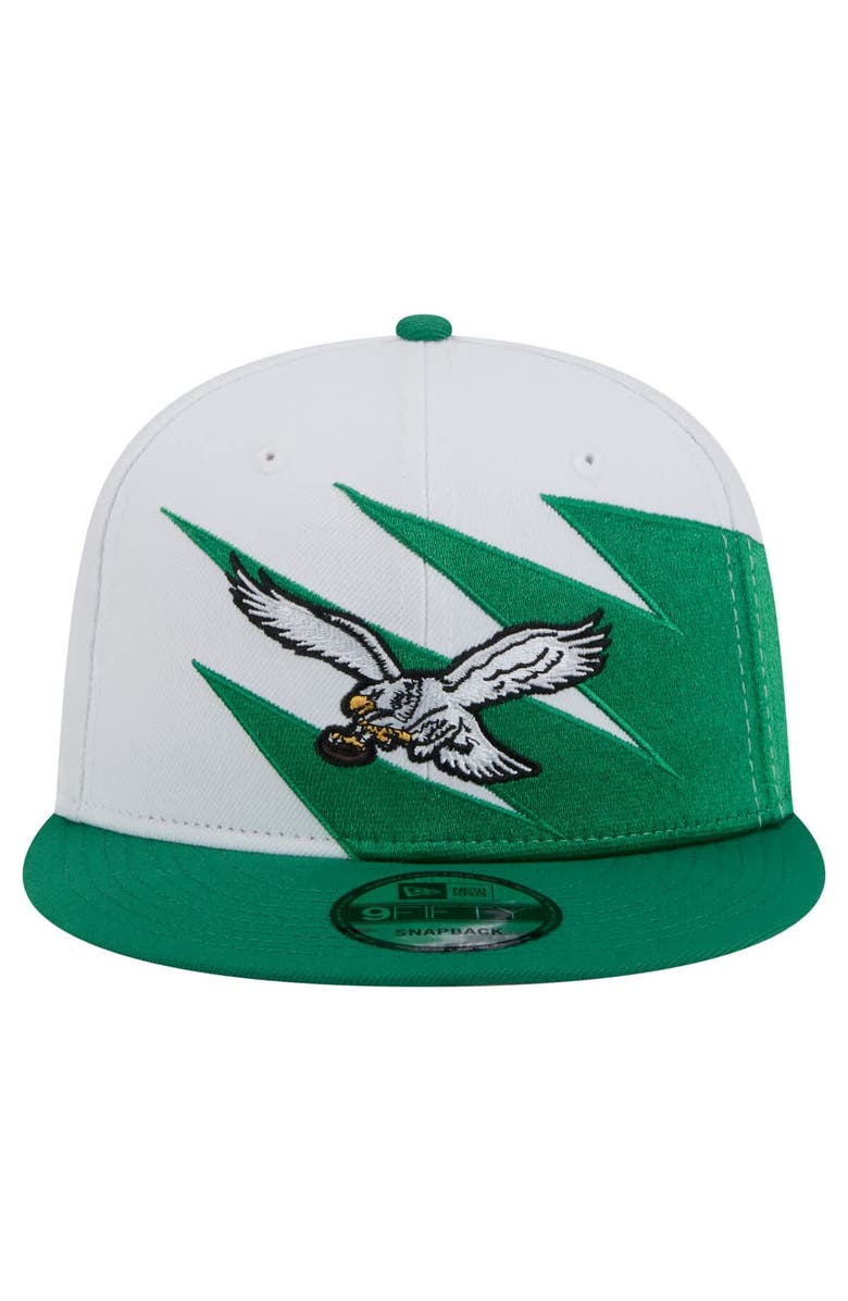 New Era Men's New Era Kelly Green Philadelphia Eagles Throwback Jagged 9FiFTY Snapback Hat, Alternate, color, Kelly Green