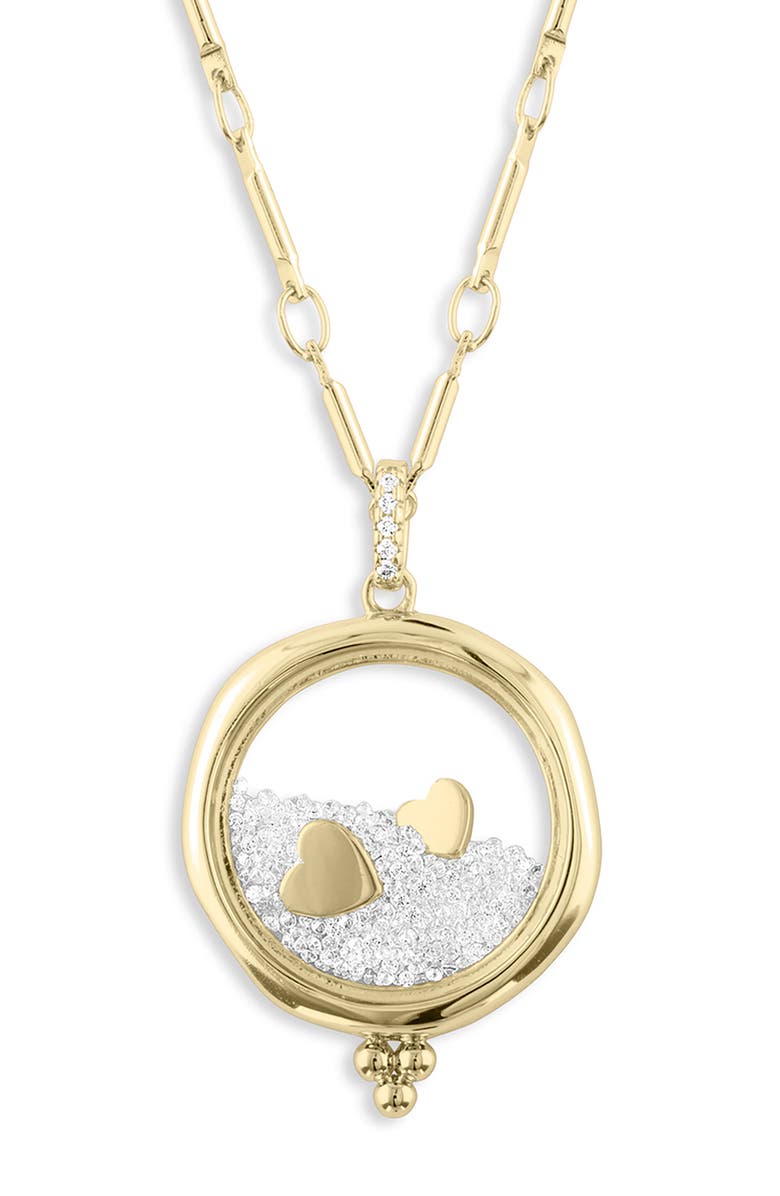 lulu dk x Kristina Schulman Love Shaker Pendant Necklace, Main, color, Gold