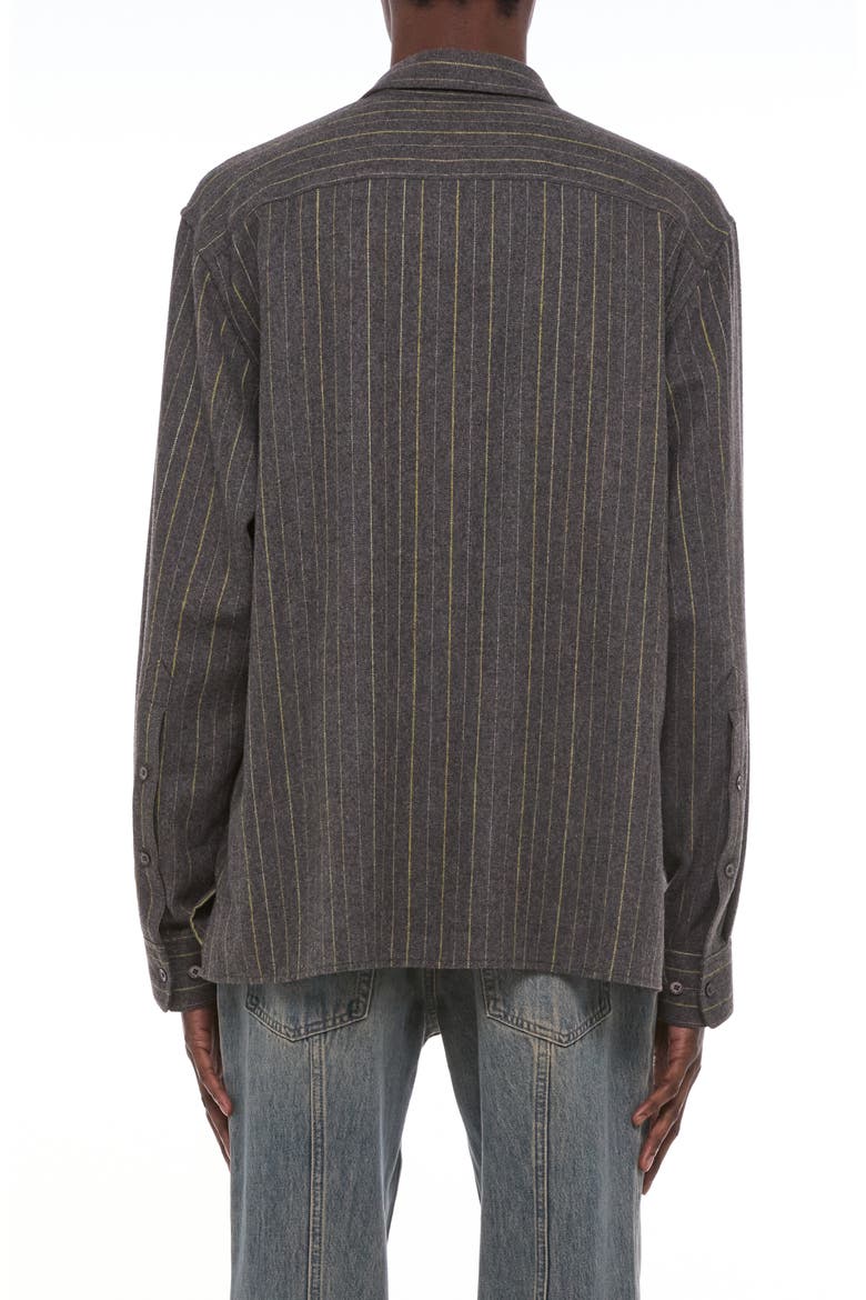 Relaxed Long Sleeve Button Up Shirt, Alternate, color, GREY MELANGE MULTI