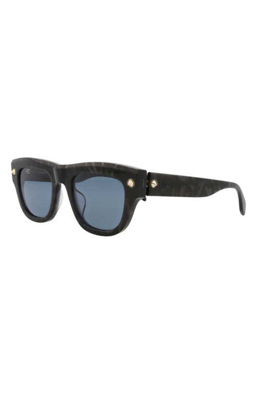 Alexander Mcqueen Square-frame Recycled Acetate Sunglasses In Blue