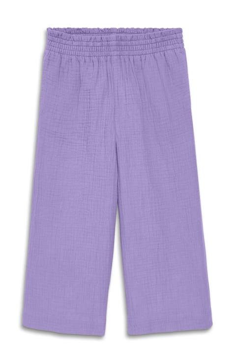 Kids Cotton Gauze Cropped Easy Pant (Toddler, Little Kid, Big Kid)