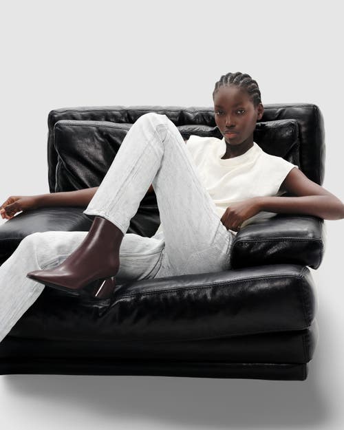 Mi/mai Rams High Heel Ankle Boot In Burgundy