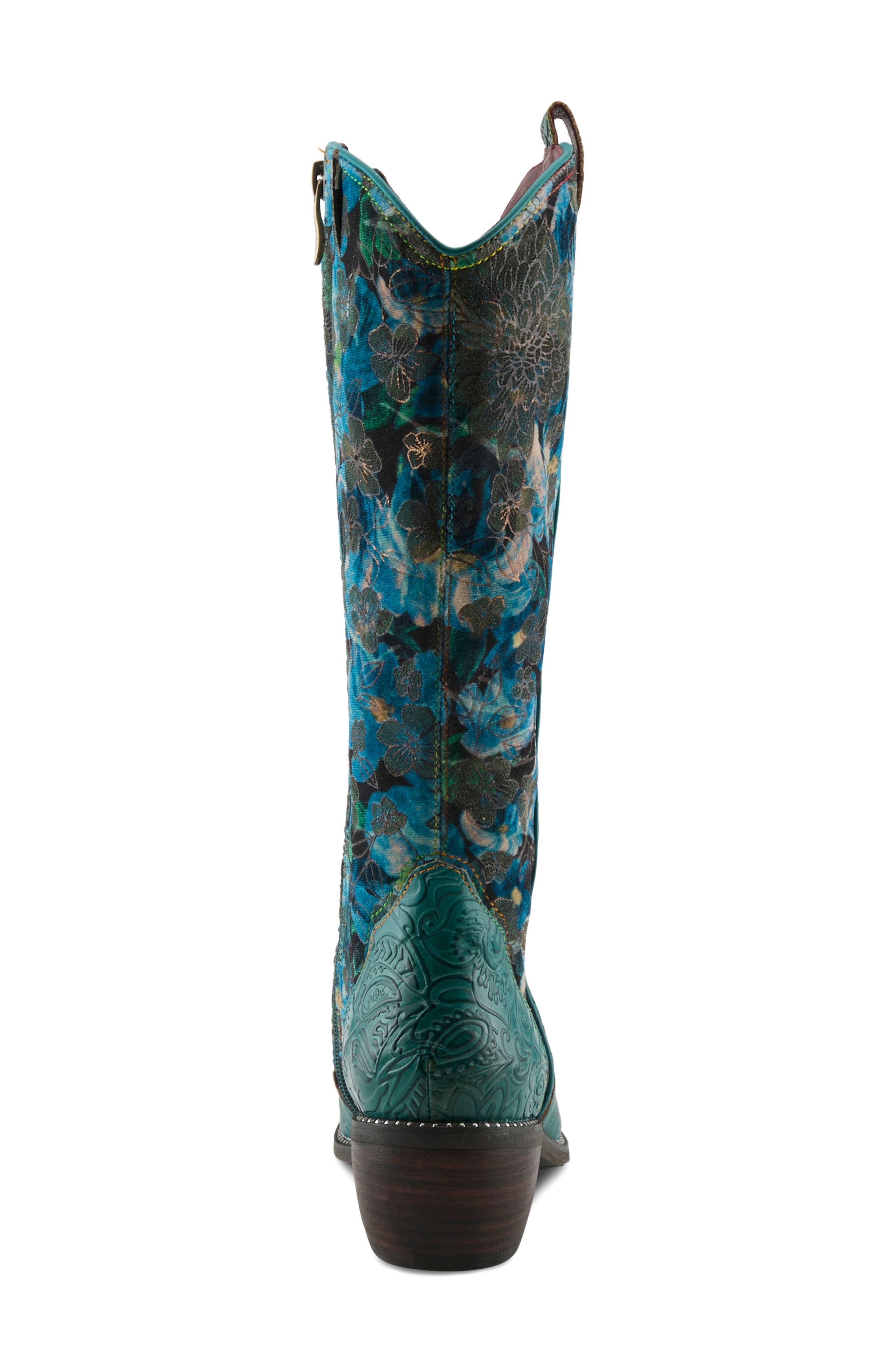 L'Artiste by Spring Step Rodeoqueen Western Boot, Alternate, color, Turquoise Multi