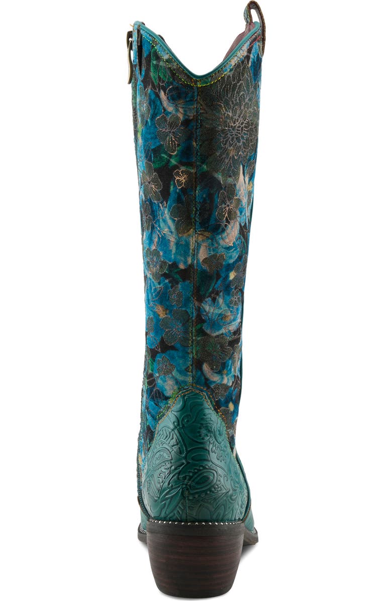 L'Artiste by Spring Step Rodeoqueen Western Boot, Alternate, color, Turquoise Multi