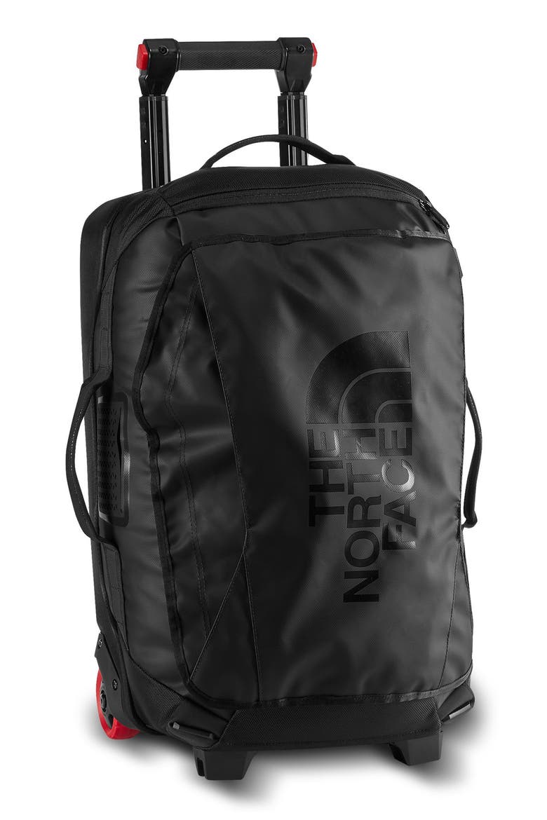 Rolling Thunder 22-Inch Wheeled Duffle Carry-On, Main, color, TNF BLACK