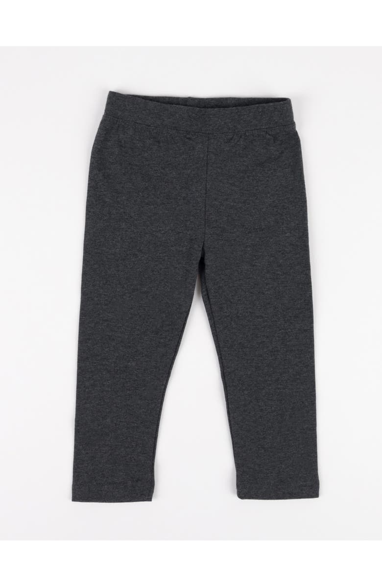 Leveret Girls Cotton Leggings, Solid Colors, Main, color, Dark Gray