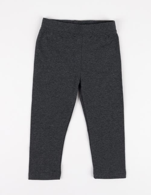 Leveret Girls Cotton Leggings, Solid Colors In Gray