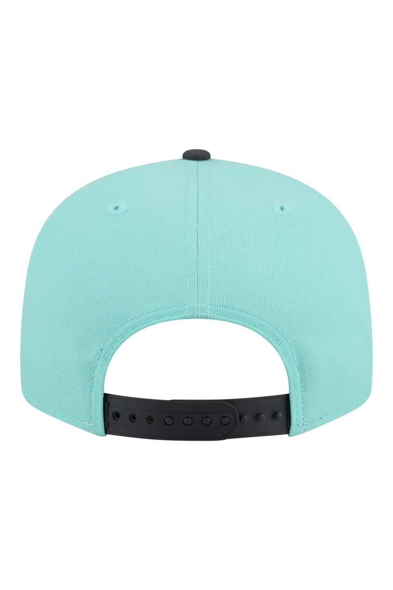 Men's New Era Turquoise/Charcoal Chicago Bulls Color Pack Two-Tone 9FIFTY Snapback Hat, Alternate, color, Turquoise