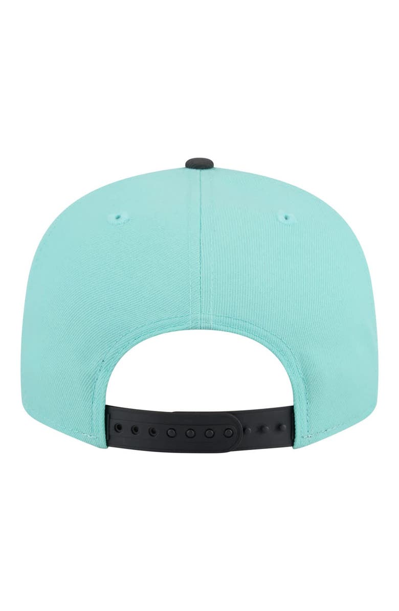 New Era Men's New Era Turquoise/Charcoal Chicago Bulls Color Pack Two-Tone 9FIFTY Snapback Hat, Alternate, color, Turquoise