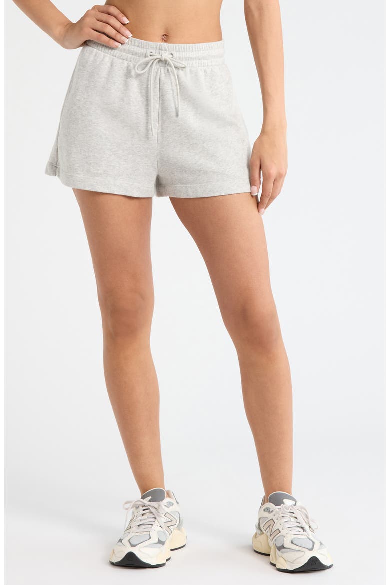 Go Easy French Terry Shorts, Main, color, GREY LIGHT HEATHER
