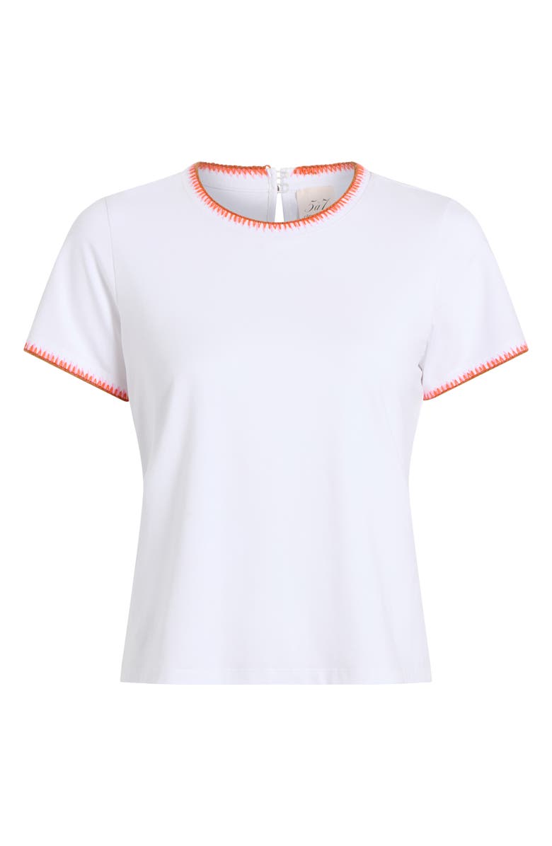 Cinq à Sept Stitch Stretch Cotton Shrunken Top, Alternate, color,