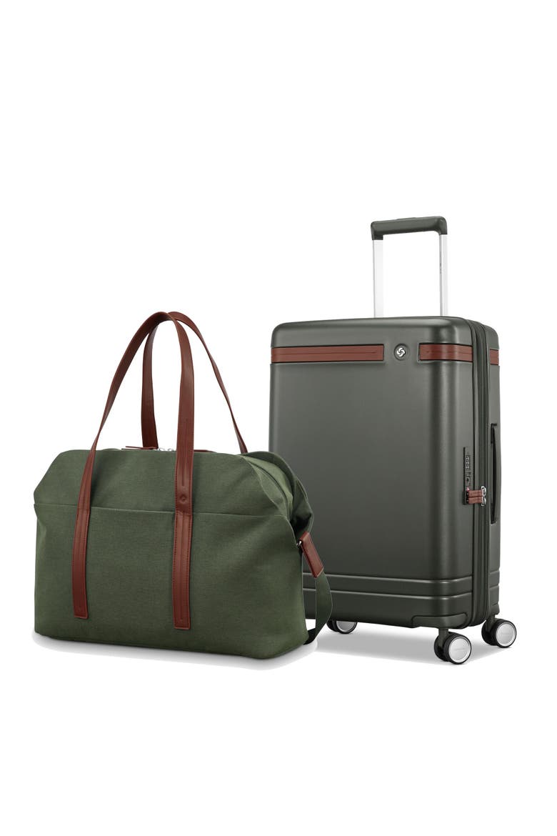 Virtuosa 2 Piece Set Weekender & 21" Carry On Luggage, Main, color, Pine Green