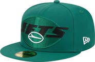 New Era Men's New Era Green New York Jets Overlap Wordmark 59FIFTY Fitted Hat