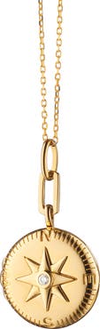 Monica Rich Kosann Adventure Compass Locket Necklace