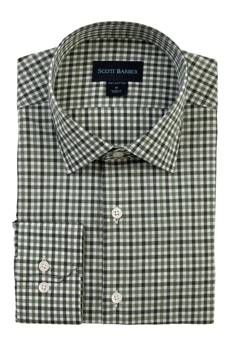 Regular Fit Gingham Cotton Button-Up Shirt, Alternate, color, SAGE