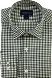 Scott Barber Regular Fit Gingham Cotton Button-Up Shirt