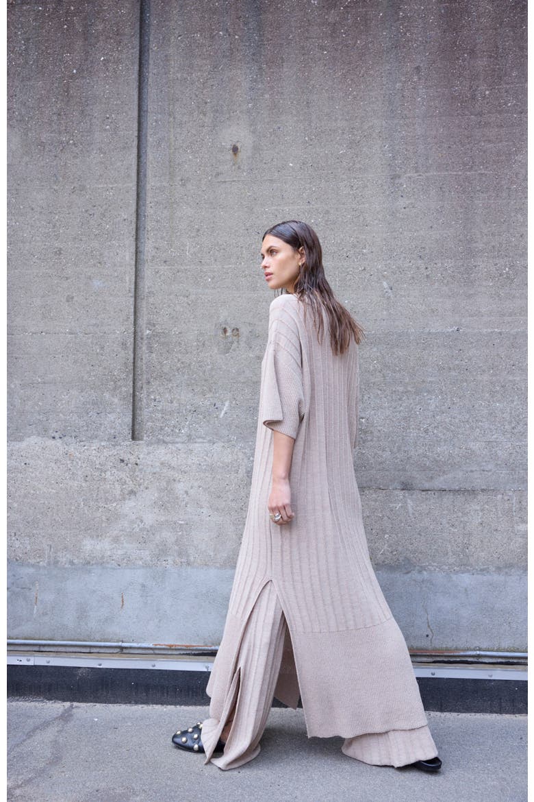 Tachia Linen Blend Wide Leg Pants, Alternate, color, Cobblestone