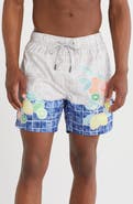 Vintage Summer Ponji Volley Swim Trunks