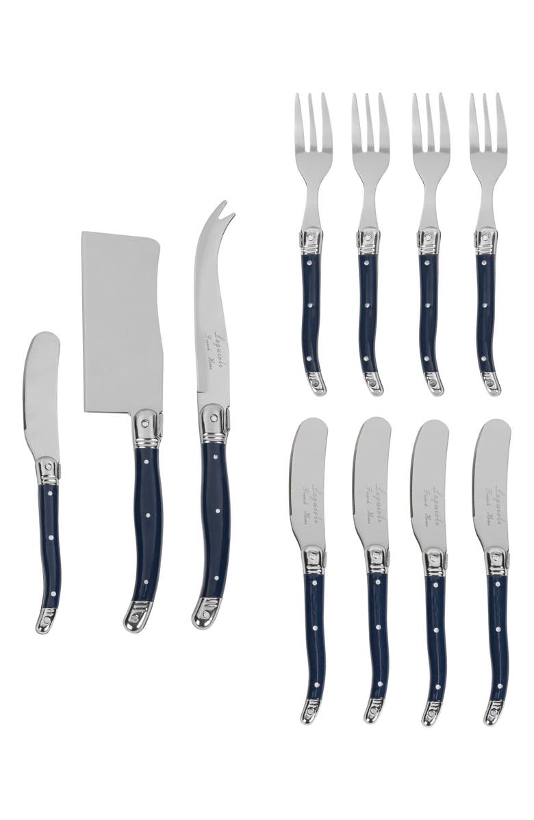 FRENCH HOME Laguiole Ultimate 11-Piece Assorted Cheese Knives, Main, color, Navy