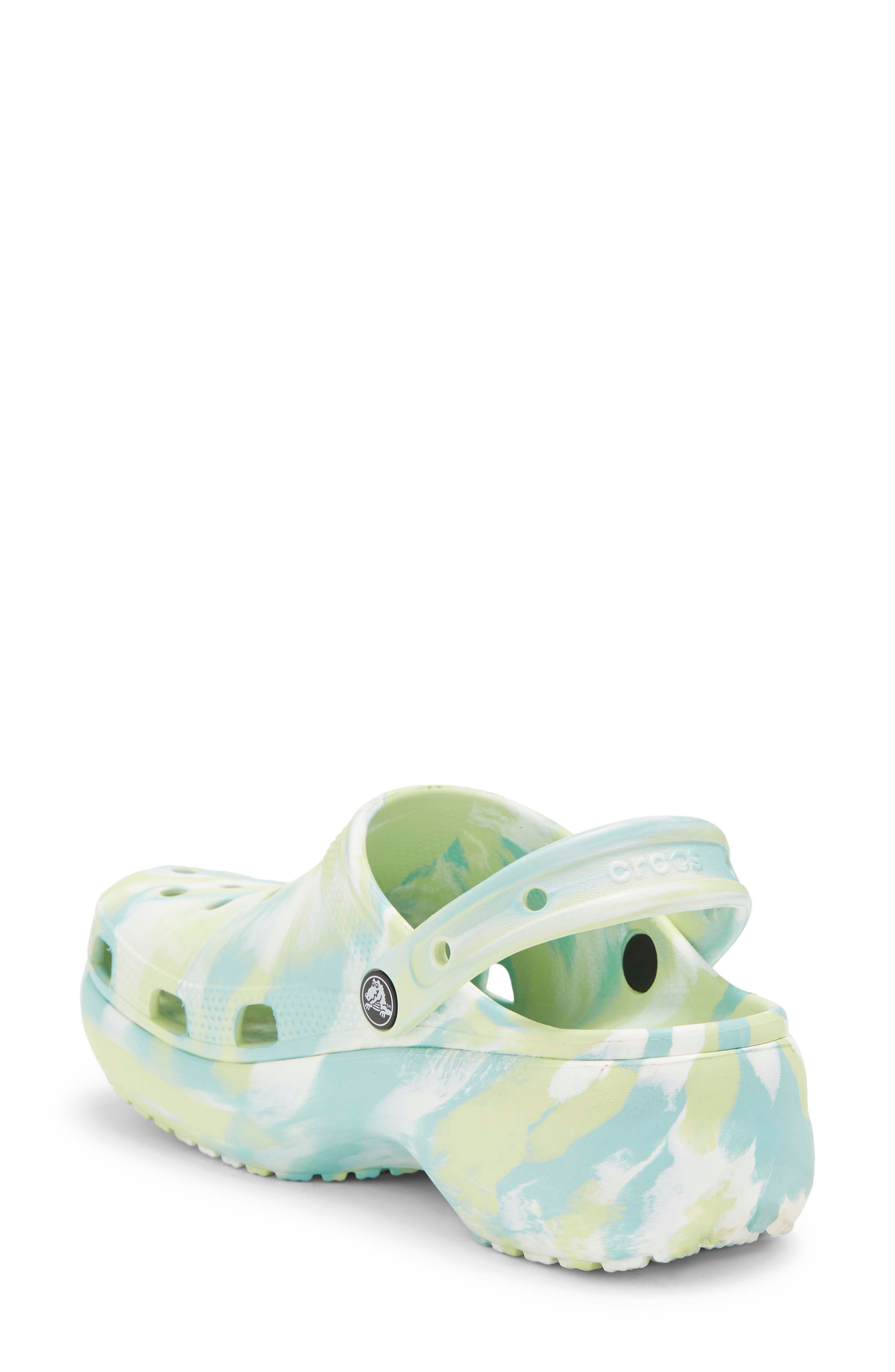 CROCS™ Classic Marble Platform Clog, Alternate, color, CELERY/ MULTI