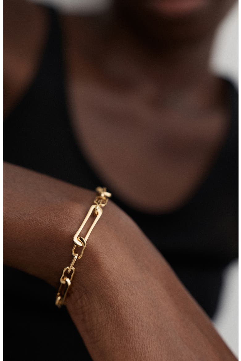 Alta Duo 18k Gold Vermeil Link Bracelet, Alternate, color, 18K GOLD VERMEIL