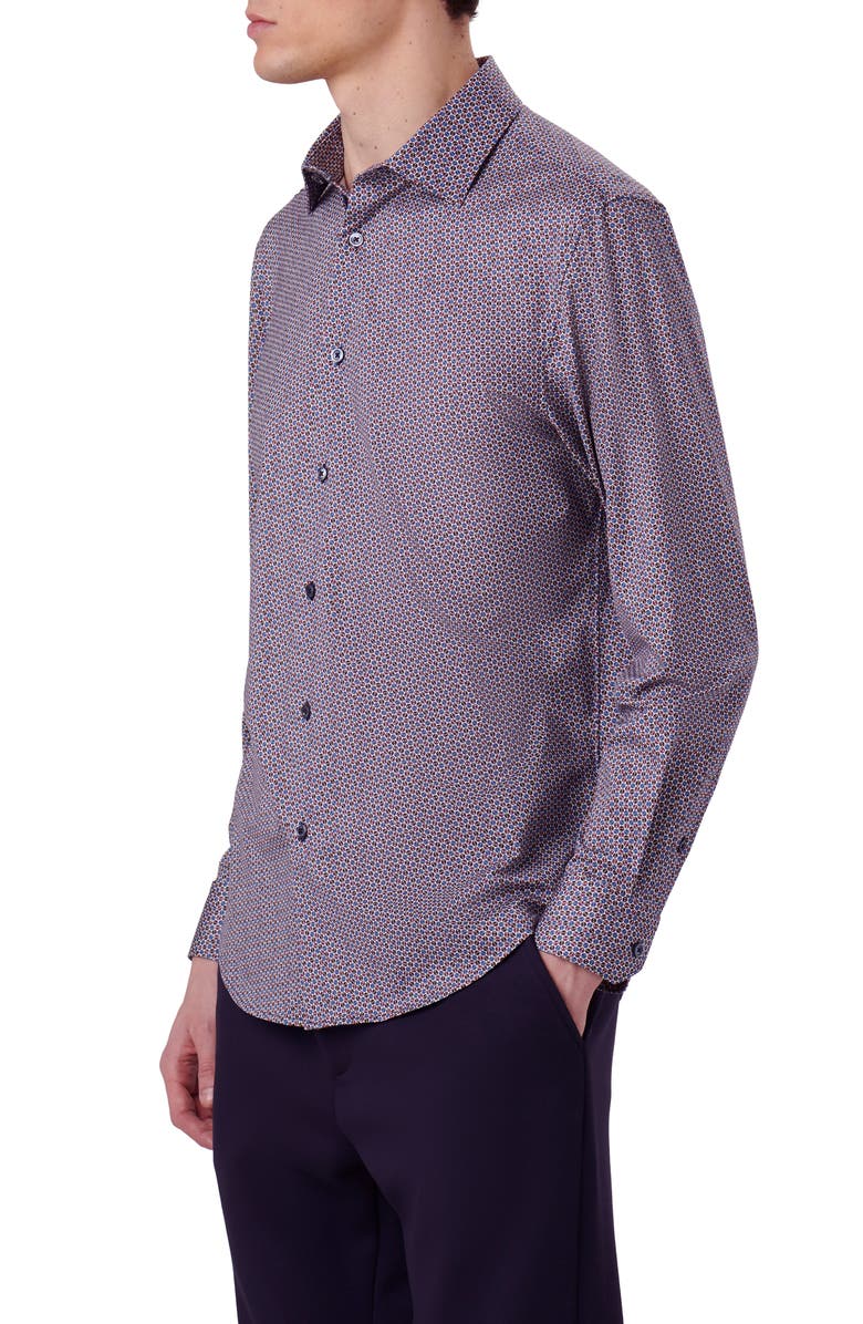 Bugatchi James OoohCotton<sup>®</sup> Coin Dot Print Button-Up Shirt, Alternate, color, 