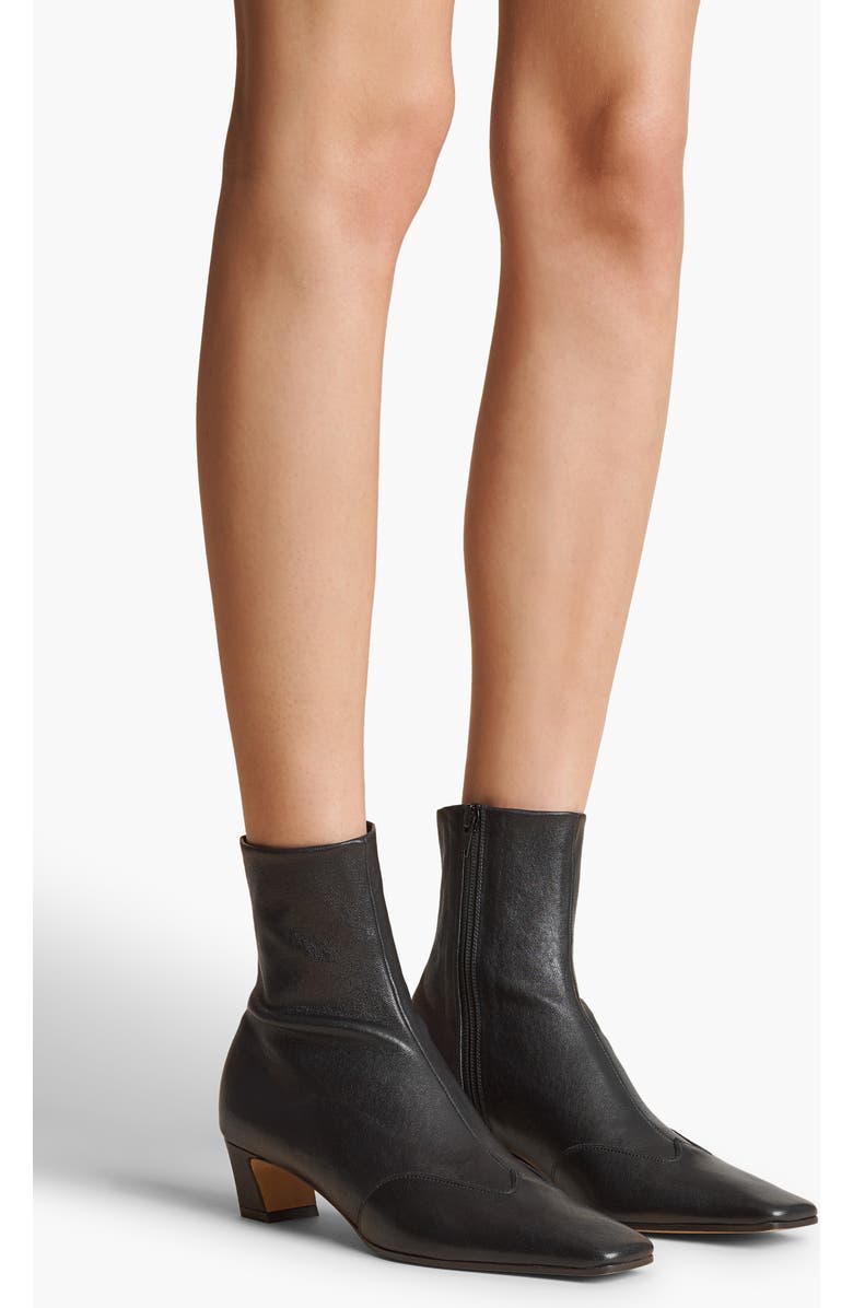 Khaite Nevada Square Toe Bootie, Alternate, color, Black