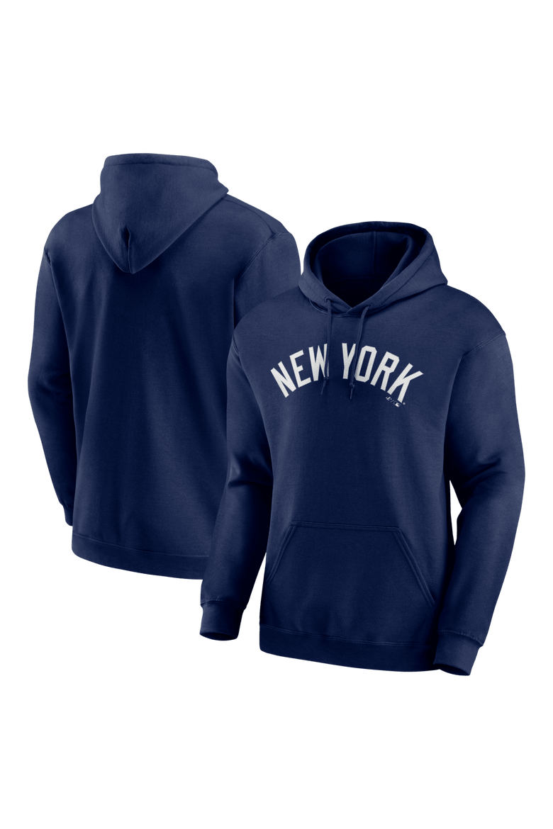 Men's Logo Athletic Navy New York Yankees Wordmark Hoodie, Main, color, Navy