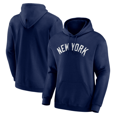 Men's Logo Athletic Navy New York Yankees Wordmark Hoodie