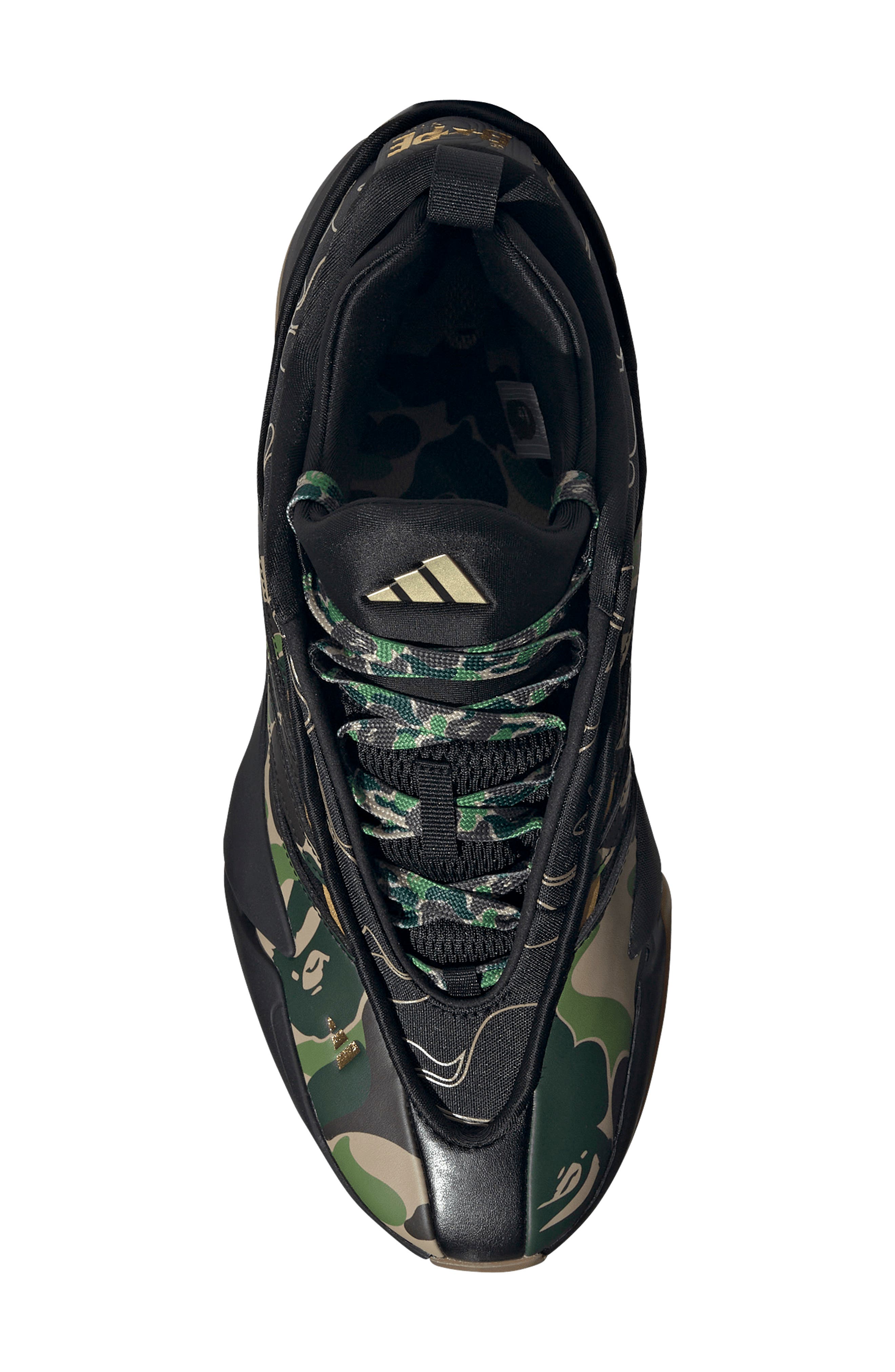 adidas x BAPE Dame 9 Sneaker, Alternate, color, Camo/ Black