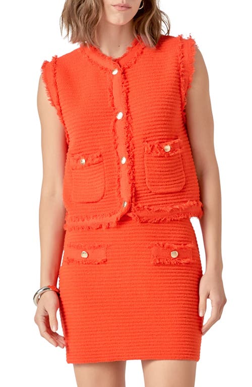 English Factory Fringe Detail Knit Vest