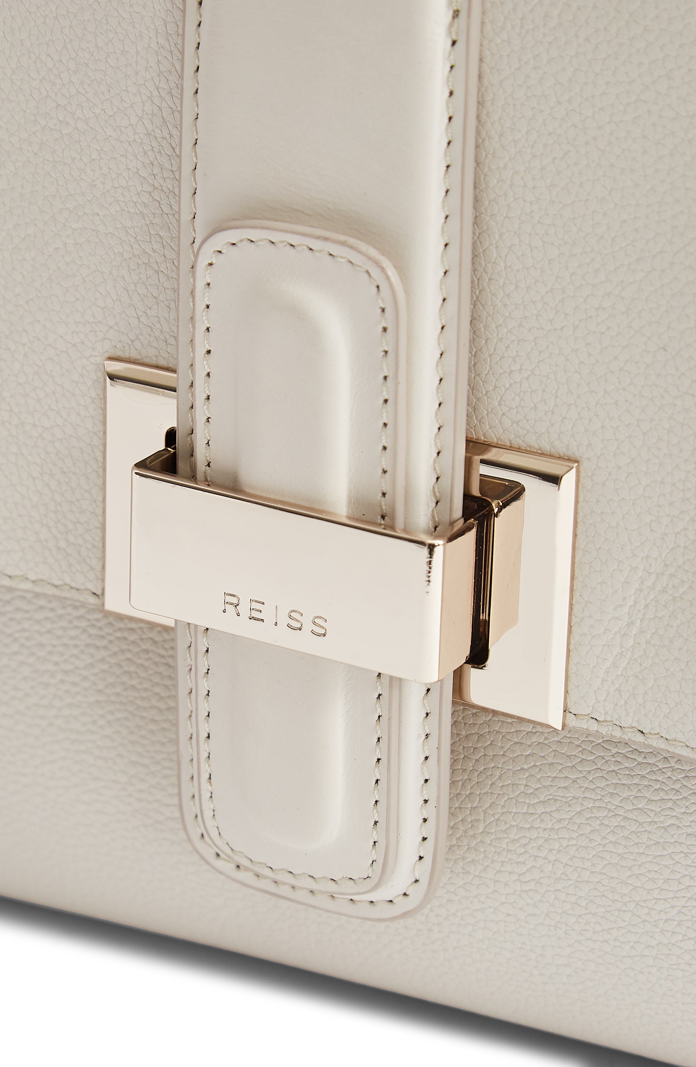 Maya Leather Shoulder Bag, Alternate, color, OFF WHITE