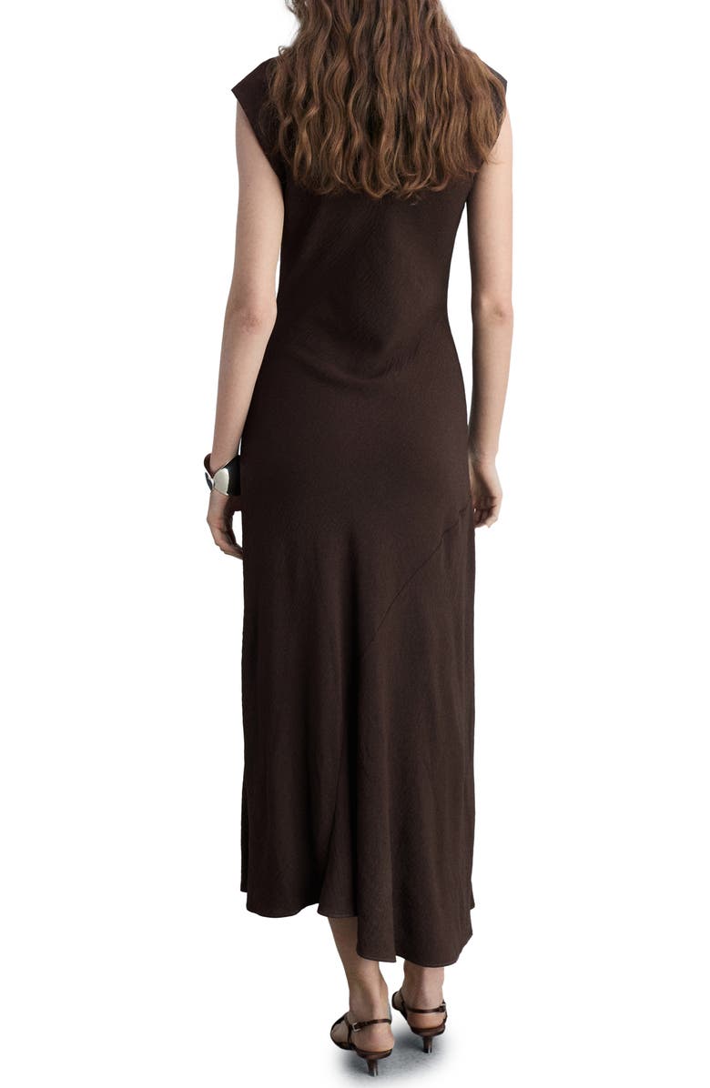 MANGO Cowl Neck Asymmetric Dress, Alternate, color, 