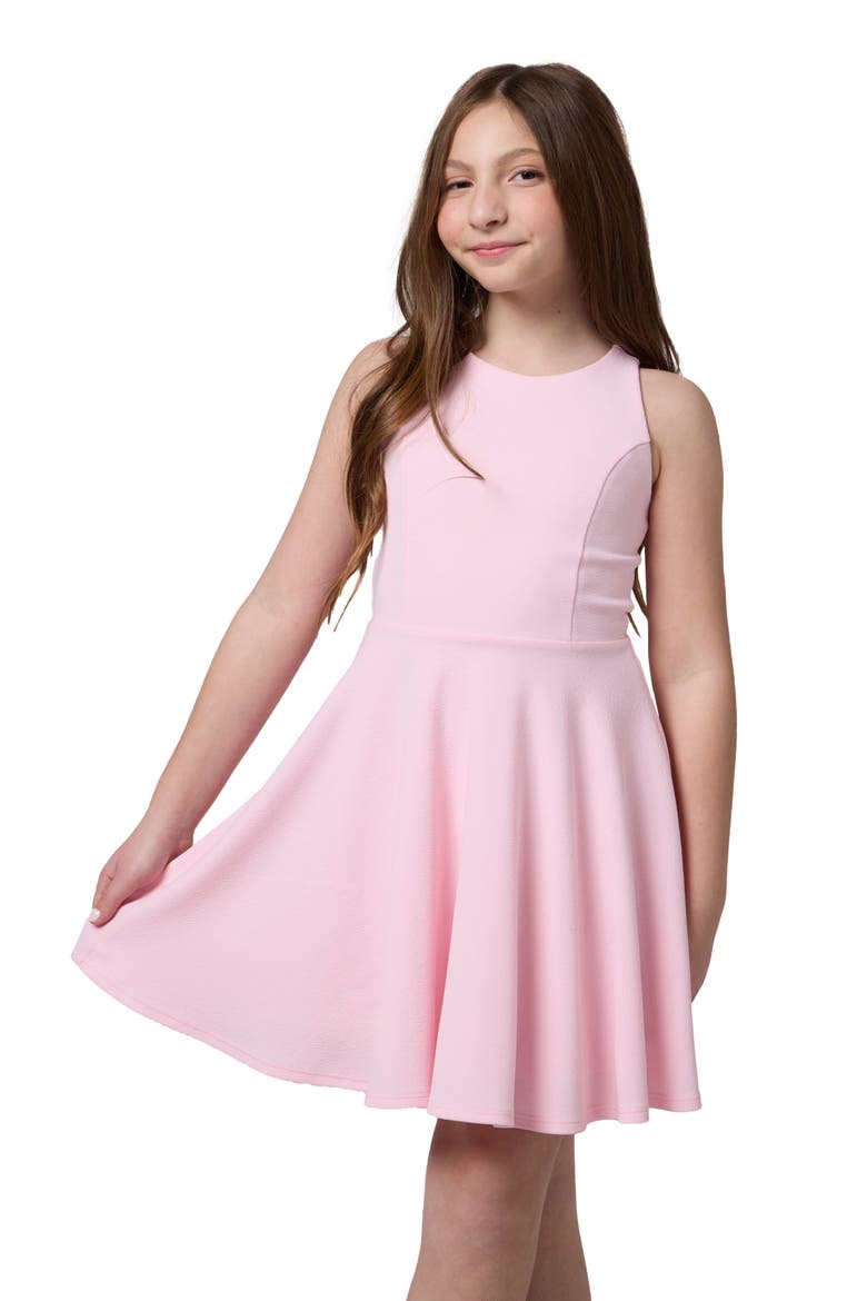 Textured Racerback Dress in Longer Length, Main, color, Pink