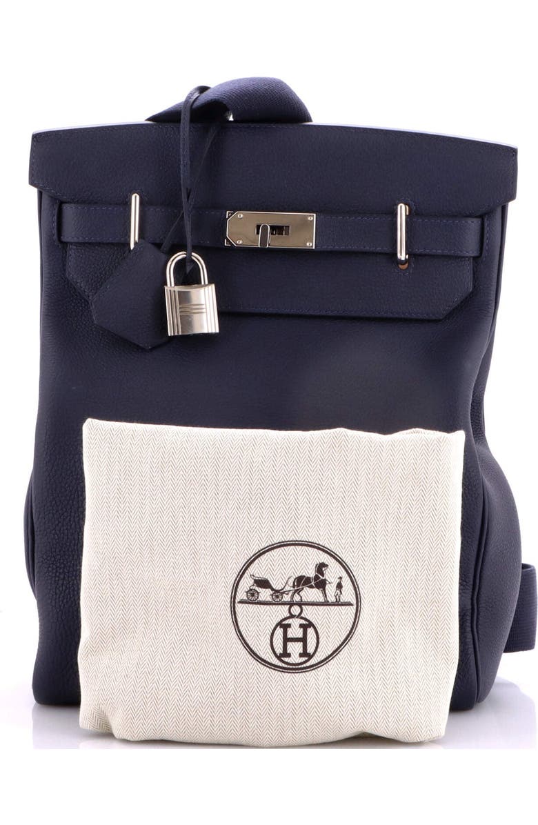 Pre-Owned Hermes Hac a Dos Backpack Togo GM, Alternate, color, Bleu Nuit